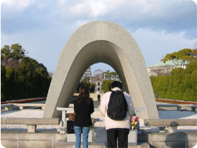 Peace Memorial Park and A-Bomb Dome in Hiroshima City