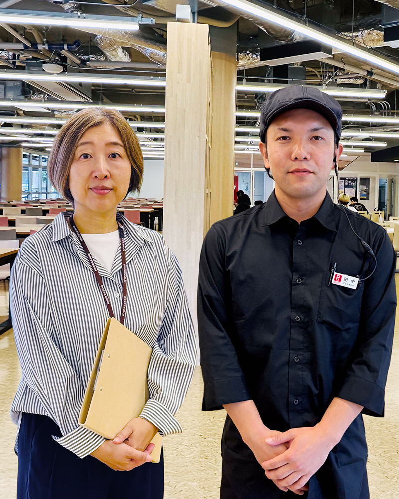 佐藤常務理事（写真左）と田中店長（写真右）