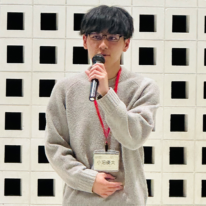 建築学部3年 小沼優大さん
