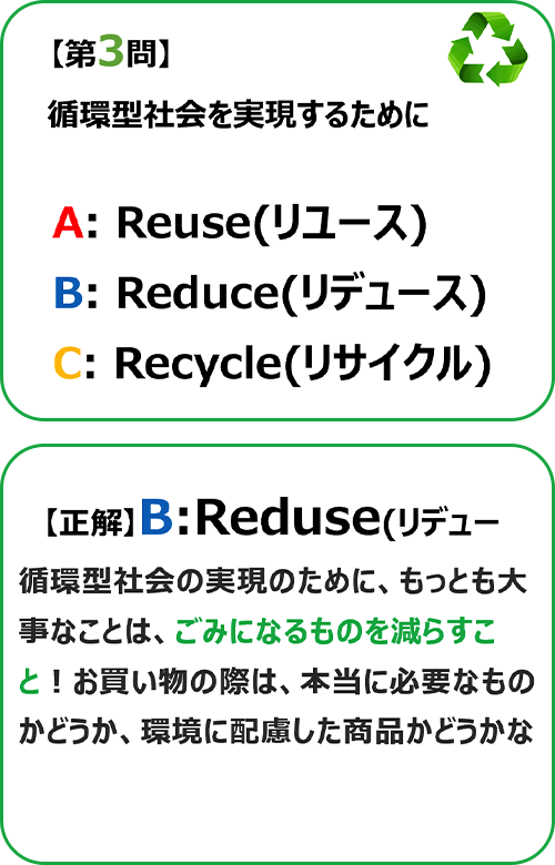 体験パートで実際に行われたクイズを公開!