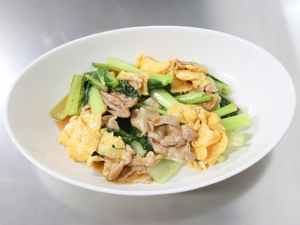 豚肉と小松菜の卵炒め♪