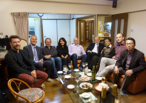 Prof.Shoji, then NFUCA president, and DSW delegation members