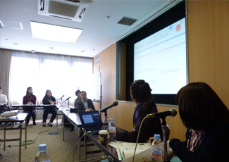 Discussion with Keiji-Nara Block's Peace, International Exchange and Disaster Prevention Activities Promotion Committee at Co-op Inn Kyoto