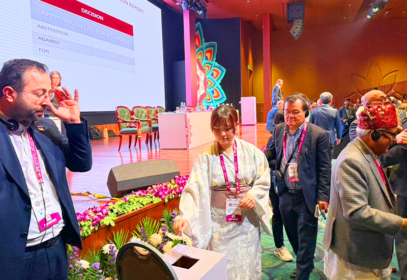 In addition to attending the sessions, we participated in the voting as delegates to the General Assembly.