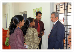 Indian students asking questions to Prof. Datuk Hj Mohamad Ali Hasan, the presenter from Malaysia 