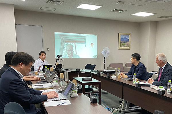Hybrid discussions at NFUCA office