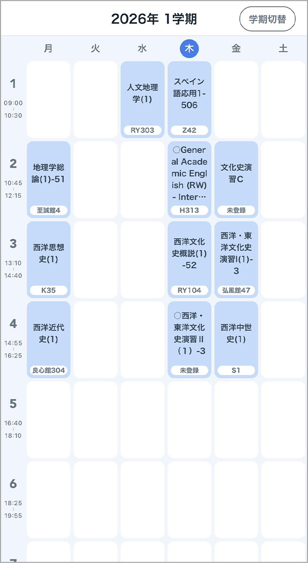 大学生の授業