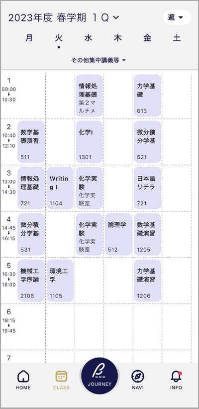大学生の授業