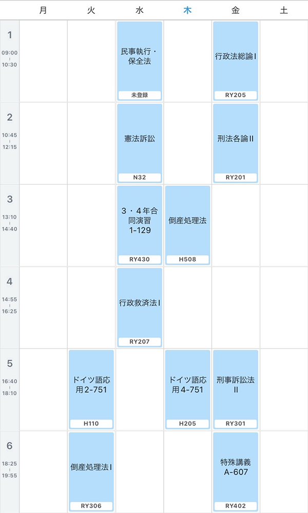 大学生の授業