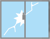 不注意で部屋のガラスを割ってしまった!