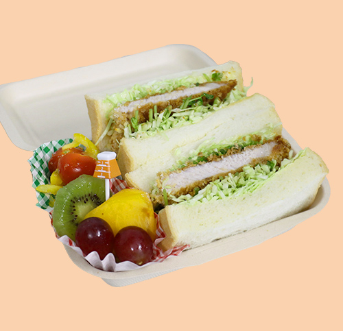 彩り！勝つカツサンド弁当