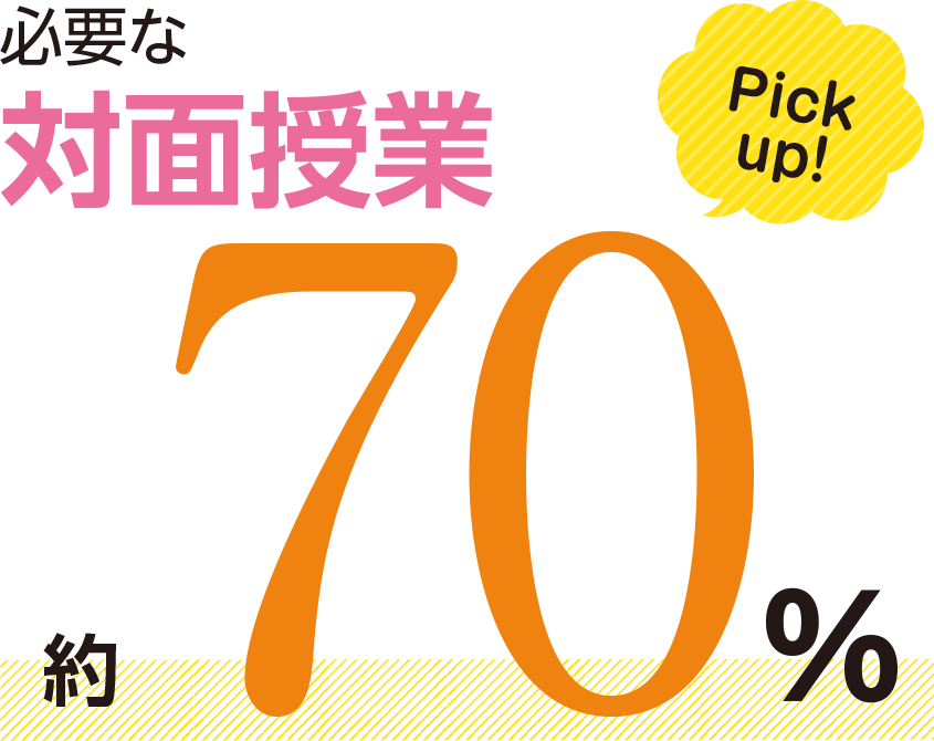 必要な対面授業約70%