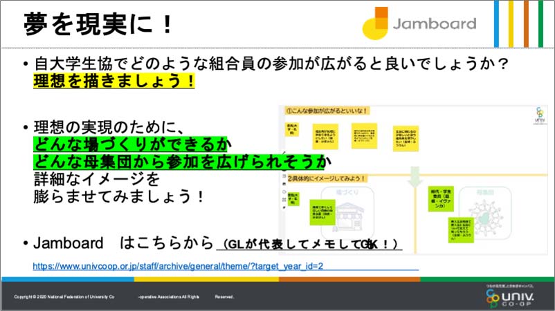方針①　組合員が参加する場づくり『生協に参加する輪を広げるためには？』